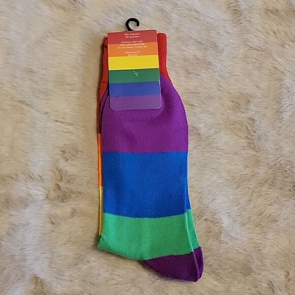 MEN'S DAVCO RAINBOW CREW SOCKS, NEW! - Picture 3 of 4
